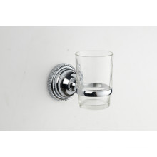 Bathroom Accessories Zinc Single Tumbler Holder with Glass Cup (JN177138)